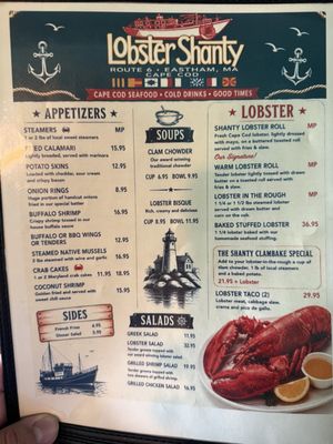 Menu photo 1 Lobster Shanty Eastham, MA Menu photo 1 Lobster Shanty Eastham, MA