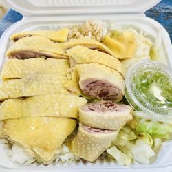 KW BBQ - Empress Chicken rice plate.