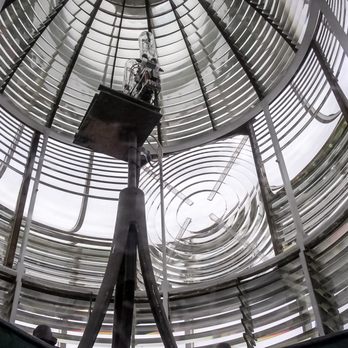 St. Augustine Lighthouse & Maritime Museum - looking up and out of the first order Fresnel lens - Museums Near Me - Saint Augustine, Florida