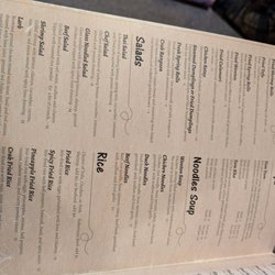 Bangkok Kitchen - Menu