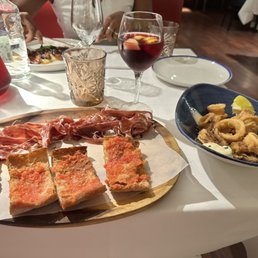 Iberian ham and andalusian squid Iberian ham and andalusian squid