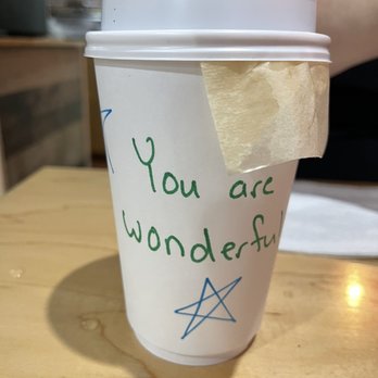 Paddymelon Gifts, Espresso & Eatery - Cute handwritten messages on the coffee cups - Coffee & Tea Near Me - Athabasca, Alberta Paddymelon Gifts, Espresso & Eatery - Cute handwritten messages on the coffee cups - Coffee & Tea Near Me - Athabasca, Alberta
