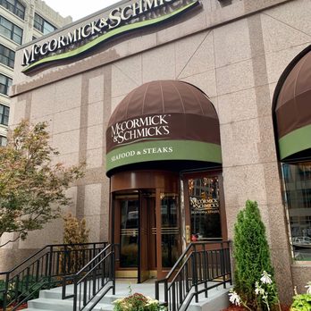 McCormick & Schmick's Seafood & Steaks - View from outside the restaurant. Located inside the Hilton Hotel. - Seafood Near Me - Indianapolis, Indiana