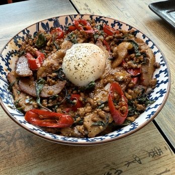 Maya Bay Thai - Pork Jowl Pad Ka Pao - Thai Near Me - Toronto, Ontario
