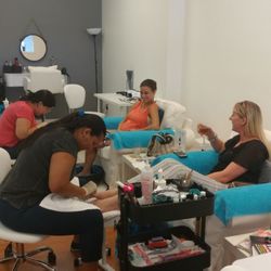 NIKS Beauty Lounge - Friends sharing time enjoying a pedicure.