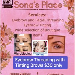 Sonas place & Eyebrow Threading - Special Offer