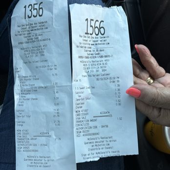 McDonald's - Receipts - Fast Food Near Me - Los Angeles, California McDonald's - Receipts - Fast Food Near Me - Los Angeles, California