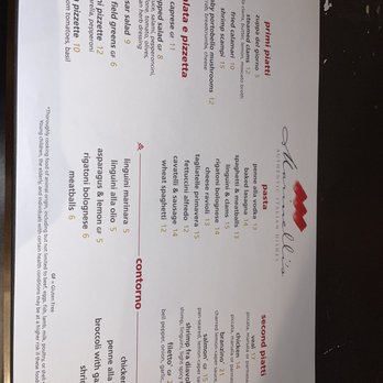 Marinelli's Authentic Italian Cuisine - Menu 5/14/21 - Italian Near Me - Henderson, Nevada