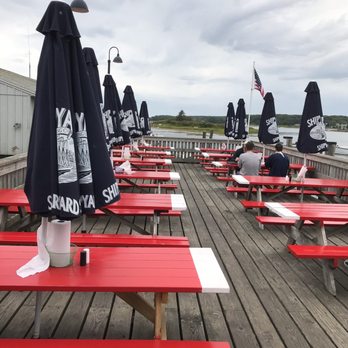 Cape Pier Chowder House - Outside deck eating area - Seafood Near Me - Kennebunkport, Maine Cape Pier Chowder House - Outside deck eating area - Seafood Near Me - Kennebunkport, Maine