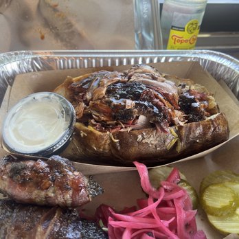 Hurtado Barbecue - Baked potato w brisket - Barbeque Near Me - Arlington, Texas Hurtado Barbecue - Baked potato w brisket - Barbeque Near Me - Arlington, Texas