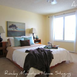 Rocky Mountain Home Staging - Master bedroom after home staging - this home sold the very first day because the sellers took the time to properly prepare.