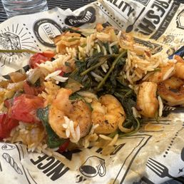 shrimp and rice bowl