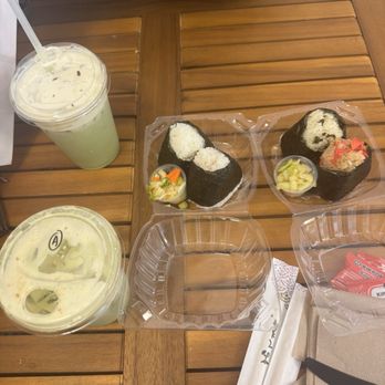 Lagu Cafe - onigiri and Banana Cream Matcha Latte - Cafes Near Me - Irvine, California Lagu Cafe - onigiri and Banana Cream Matcha Latte - Cafes Near Me - Irvine, California