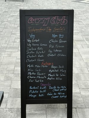 Menu photo 1 Curry Club Wesley Chapel, FL