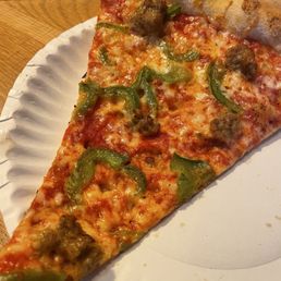 Sausage & green pepper slice