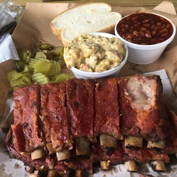 Slap's BBQ - Full rack ribs with bake beans and potatoes - Barbeque Near Me - Kansas City, Kansas Slap's BBQ - Full rack ribs with bake beans and potatoes - Barbeque Near Me - Kansas City, Kansas