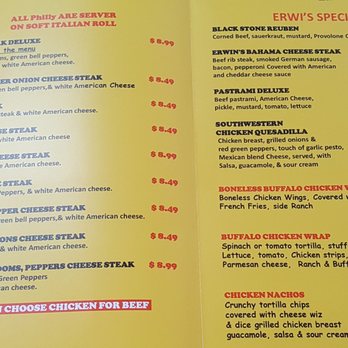 Erwin's Philly Cheese Steak - Decent variety (8/31/19) - Cheesesteaks Near Me - Everett, Washington Erwin's Philly Cheese Steak - Decent variety (8/31/19) - Cheesesteaks Near Me - Everett, Washington