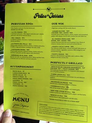Menu photo 8 Pollos & Jarras Miami, FL