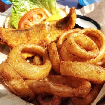 The Boardwalk - Perch sandwich sub onion rings - Seafood Near Me - Put In Bay, Ohio The Boardwalk - Perch sandwich sub onion rings - Seafood Near Me - Put In Bay, Ohio