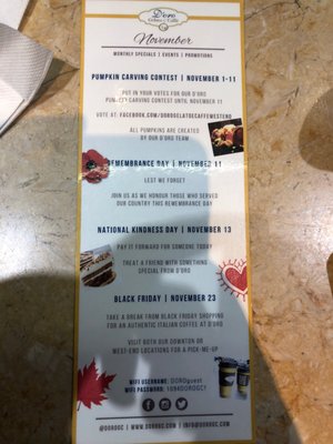 Menu photo 3 D'oro Gelato e Caffè Vancouver, BC Menu photo 3 D'oro Gelato e Caffè Vancouver, BC