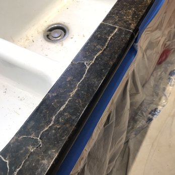 Stone Protech - Cracked granite from improper seals - Refinishing Services Near Me - San Jose, California