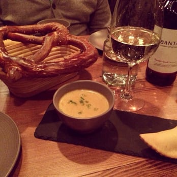 Bronwyn - Pretzel and cheesy beer soup. - German Near Me - Somerville, Massachusetts Bronwyn - Pretzel and cheesy beer soup. - German Near Me - Somerville, Massachusetts