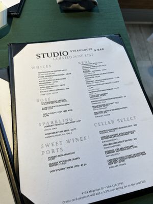 Menu photo 1 Studio New Orleans, LA Menu photo 1 Studio New Orleans, LA