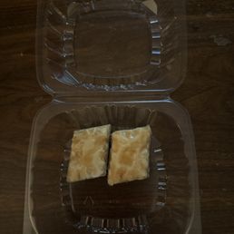 They charged me $6.99 for two, bite-sized pieces of baklava. They charged me $6.99 for two, bite-sized pieces of baklava.
