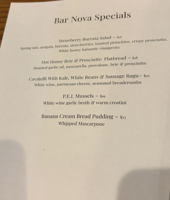 Menu photo 2 Bar Nova Avon, OH