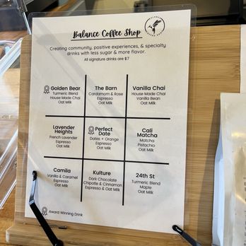 Balance Coffee Shop - Menu - Coffee & Tea Near Me - Sacramento, California Balance Coffee Shop - Menu - Coffee & Tea Near Me - Sacramento, California