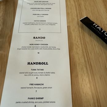 HATCH - Menu - Japanese Near Me - Los Angeles, California HATCH - Menu - Japanese Near Me - Los Angeles, California