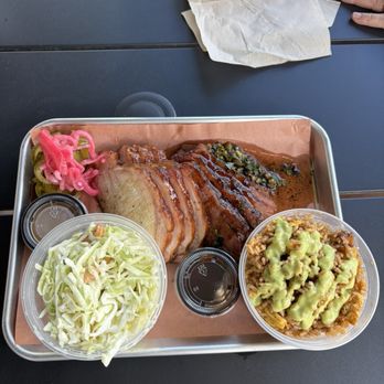 Casey Lee's BBQ - Pork loin, tri- tip, coleslaw, and fried rice - Barbeque Near Me - Flatonia, Texas