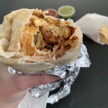 Costa Grande - Omg the Breakfast Burritos with bacon is out of this world. Comes with green salsa and red salsa and chips and damn I wish I lived closer. - Mexican Near Me - Van Nuys, California