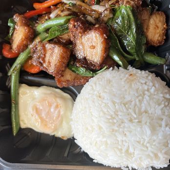 ThaiYada Restaurant - Chrissy Pork Basil Stir Fry - Thai Near Me - Rochester, New York