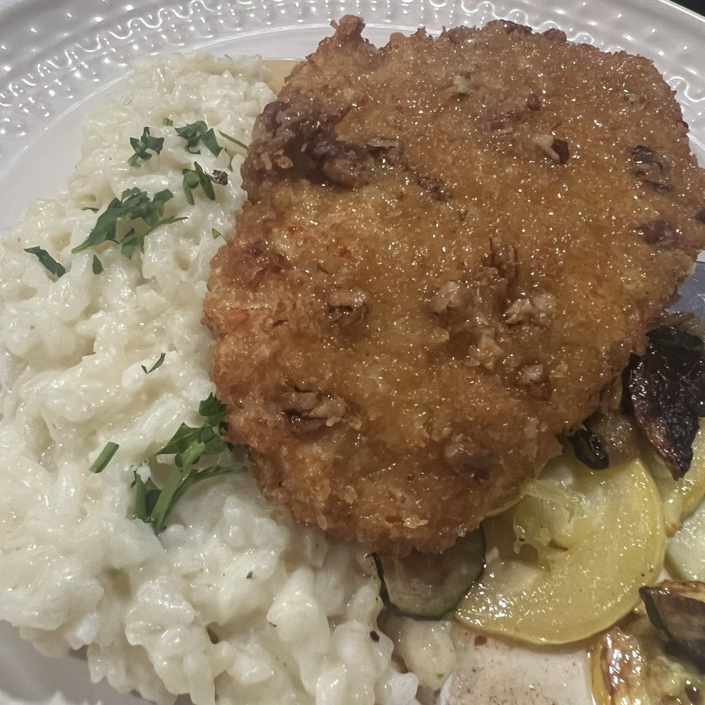 The Tilted Farmer - Pecan crusted chicken - Burgers Near Me - Seville, Ohio The Tilted Farmer - Pecan crusted chicken - Burgers Near Me - Seville, Ohio