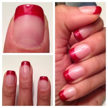 Top Nails - Red glitter tips for the holidays. - Nail Salons Near Me - Northridge, California Top Nails - Red glitter tips for the holidays. - Nail Salons Near Me - Northridge, California