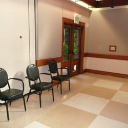 San Carlos Adult Community Center - Doors to outdoor patio area; removable partition wall separating Park View Room from Patio Room.