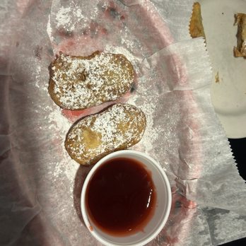 Joe's Gizzard City - Fried Nutter Butter with raspberry sauce. Yes!!!! - Bars Near Me - Potterville, Michigan Joe's Gizzard City - Fried Nutter Butter with raspberry sauce. Yes!!!! - Bars Near Me - Potterville, Michigan