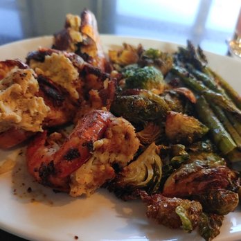 Crab Cab - Stuffed Shrimp, Brussel Sprouts, & Asparagus - Seafood Near Me - Alexandria, Virginia Crab Cab - Stuffed Shrimp, Brussel Sprouts, & Asparagus - Seafood Near Me - Alexandria, Virginia