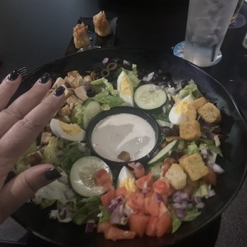L'Burg Drinks & More - Used my hand for reference to size of salad - Gastropubs Near Me - Lawrenceburg, Indiana
