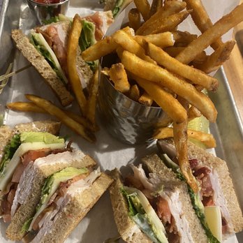 Texture Food and Drink - Club sandwich with fries - American Near Me - Austin, Texas