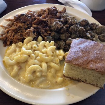Kelly's Kitchen - Lunch special:BBQ Chicken mac n cheese fried okra corn bread - Diners Near Me - Rainsville, Alabama Kelly's Kitchen - Lunch special:BBQ Chicken mac n cheese fried okra corn bread - Diners Near Me - Rainsville, Alabama