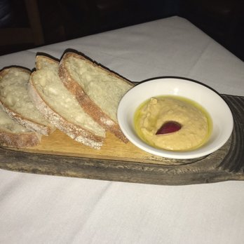 Estia - Complimentary bread with hummus - Greek Near Me - Philadelphia, Pennsylvania