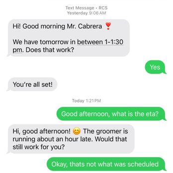 Coco's Mobile Grooming - Text Interaction with Coco Groomers - Pet Groomers Near Me