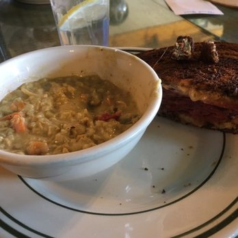 Berry Fields Cafe - Grilled Rueben with Chicken Coconut Curry soup - Cafes Near Me - Centralia, Washington