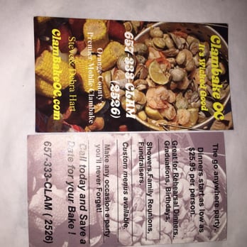 Clambake OC - Business card - Caterers Near Me - Orange, California