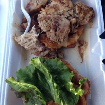 T&J Waffles - Hubby's pulled pork sandwich - Breakfast & Brunch Near Me - Laurel, Maryland
