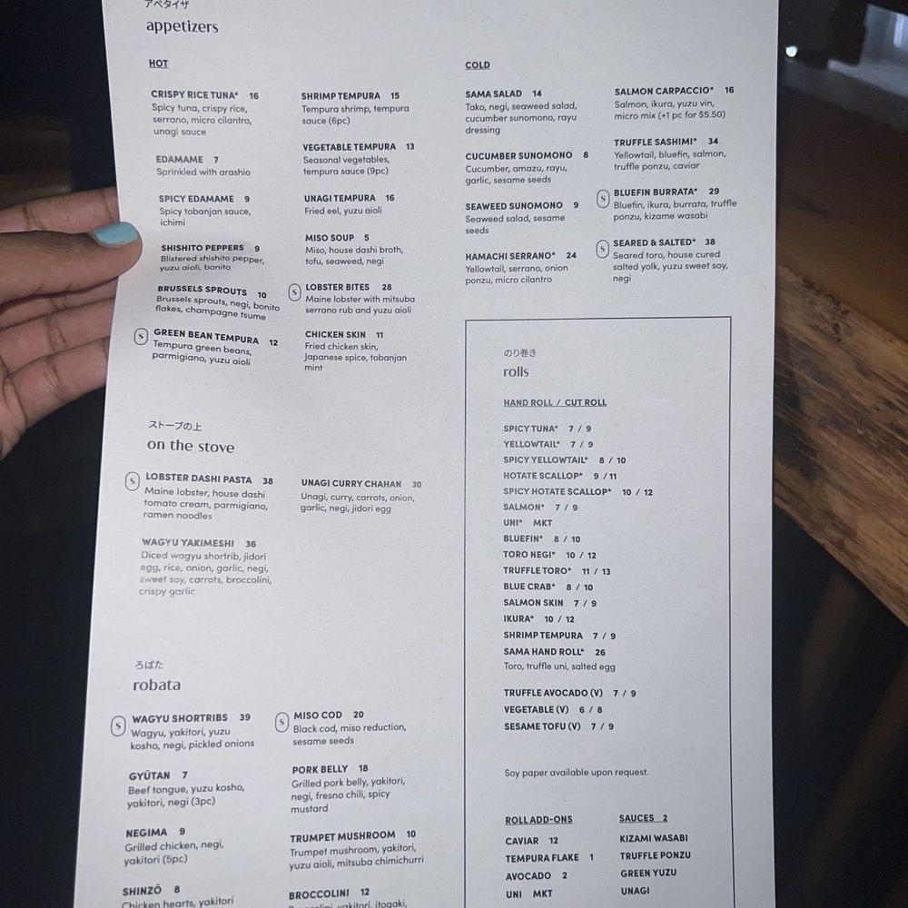 Food menu Food menu