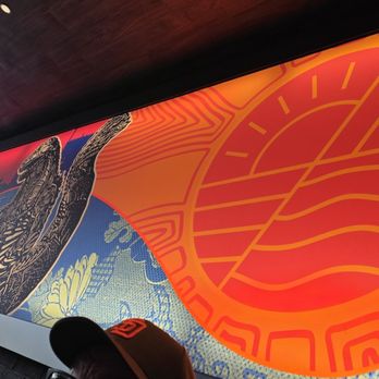 Blue Sushi Sake Grill - Cool Godzilla wall mural greets you. - Sushi Bars Near Me - Tempe, Arizona