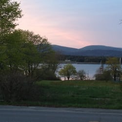 The Lodge-ings - The view from the porch at evening (May)